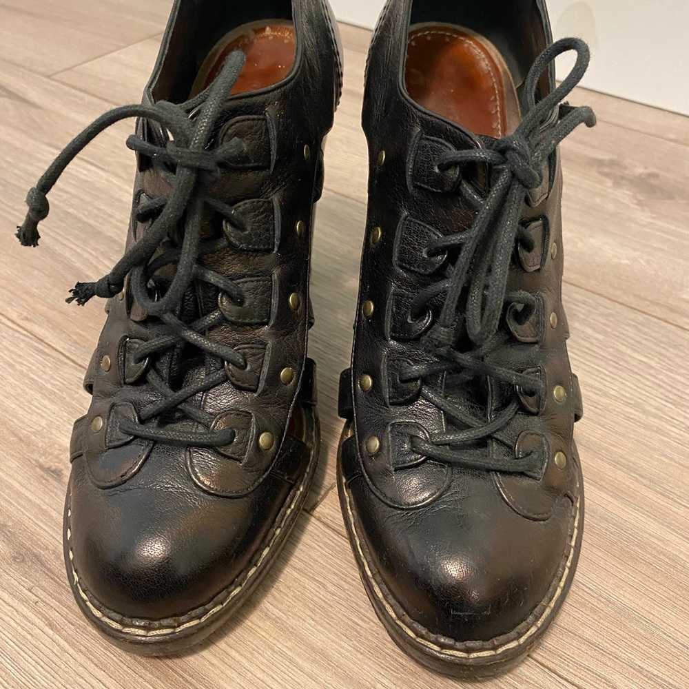 Proenza Schouler lace up boots copper color